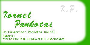 kornel pankotai business card