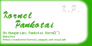 kornel pankotai business card